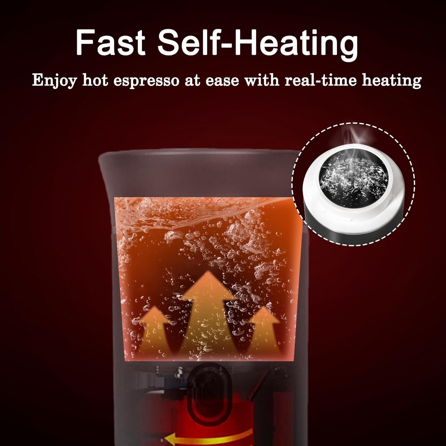 Portable Espresso Machine, Mini Espresso Maker, Self Heating Coffee Maker Compa